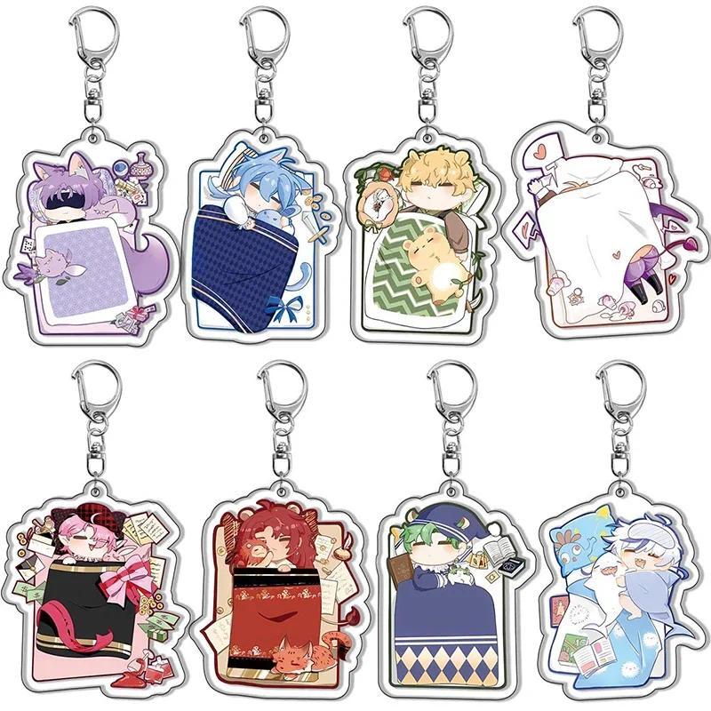 Game Nu: Carnival Keychain Cosplay Olivine Quincy Eiden Blade Pendant Car Key Chains  Fans Gifts