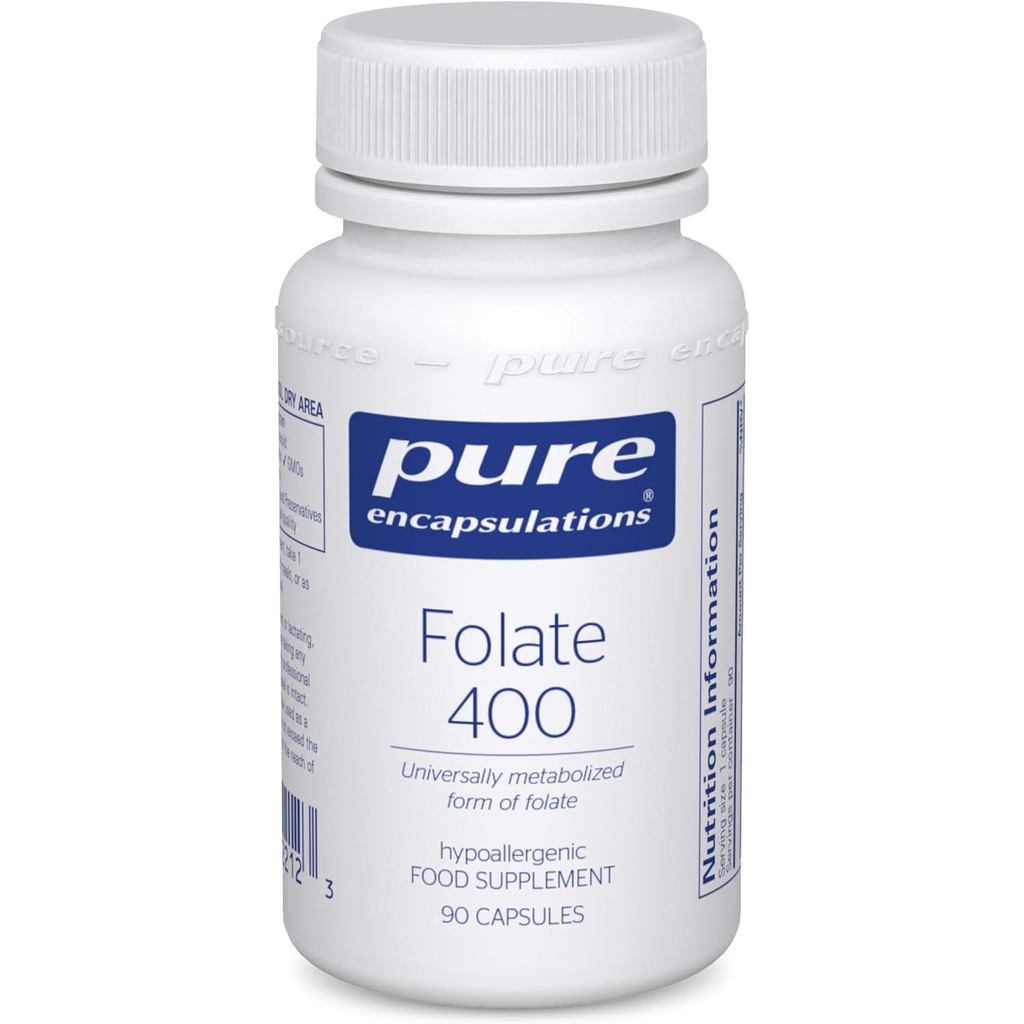 Đóng gói nguyên chất Folate 400 - Folate, Axit Folic, Khả năng sinh sản - 90 Viên