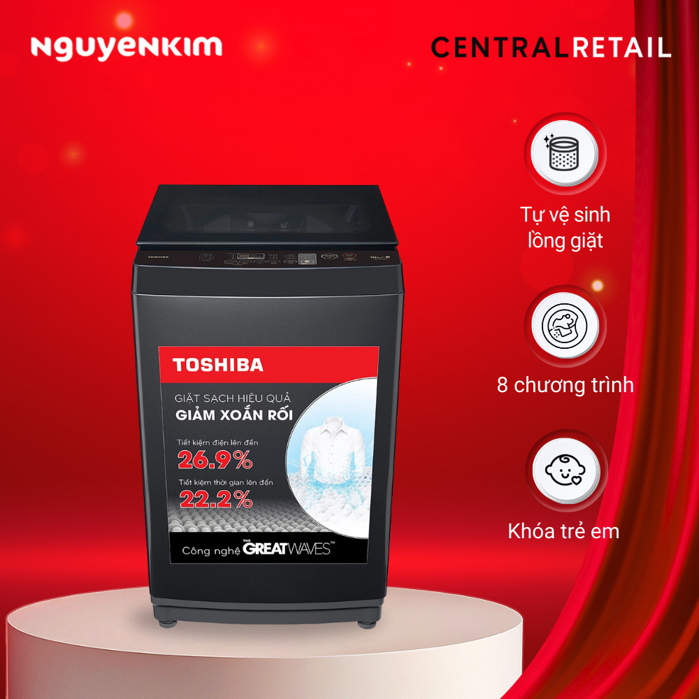 Gợi ý những mẫu máy giặt Toshiba 10kg phù hợp cho gia đình bạn