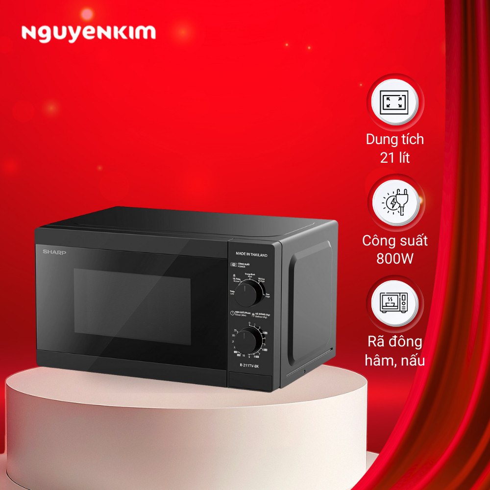 Lò vi sóng Sharp 21 lít R-211TV-BK