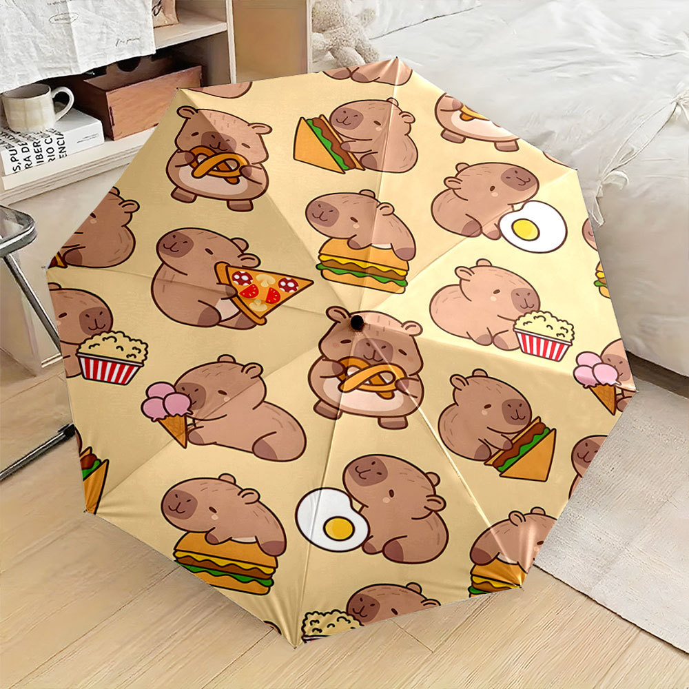 Ô gấp gọn in hình anime capybara, phù hợp làm quà tặng hay sử dụng ở trường học