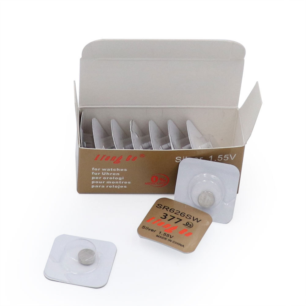Nhà Máy Cung Cấp Trực Tiếp SR626SW 377 Bạc Oxit Đồng Hồ Pin 1.55V Gói Đơn Công Nghiệp Pin Bán Buôn