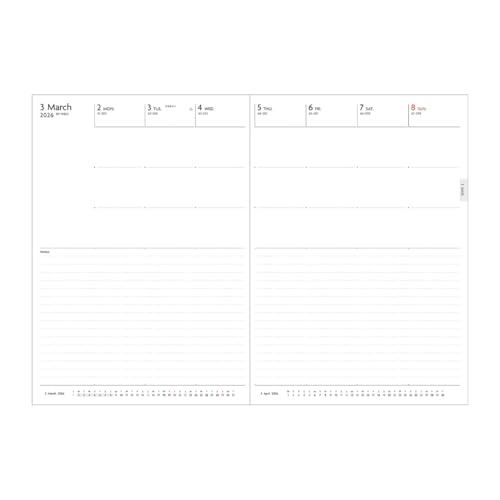 Direct Store Exclusive Notebook 2026 Schedule Book December 2025 Weekly Notebook Semi A5 Refill EDiT