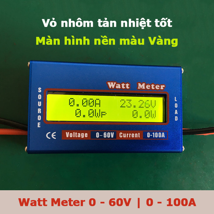 Máy đo dòng điện điện áp công suất DC WATT METTER 100A
