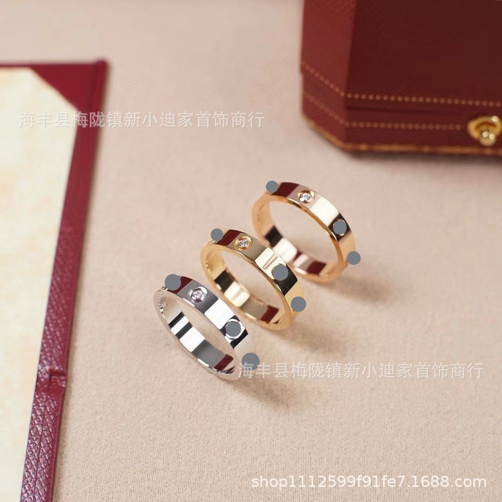 V Gold ring CNC Jewelry Screw Ring Fashion Couple Rings for Men and Women