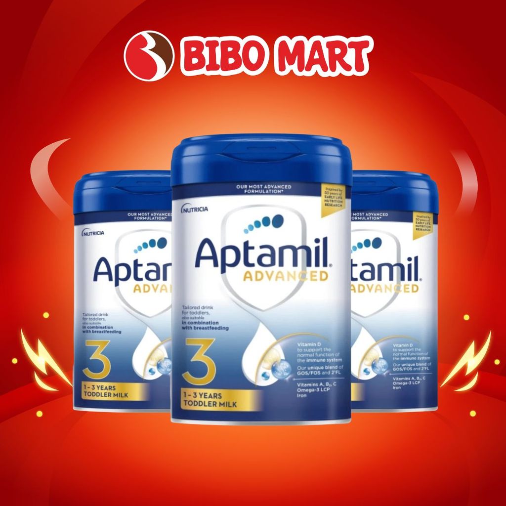 Sữa Bột Aptamil Advanced Anh Tăng Cường Đề Kháng Cho Bé Phát Triển Toàn Diện Số 3 800g - Bibo Mart
