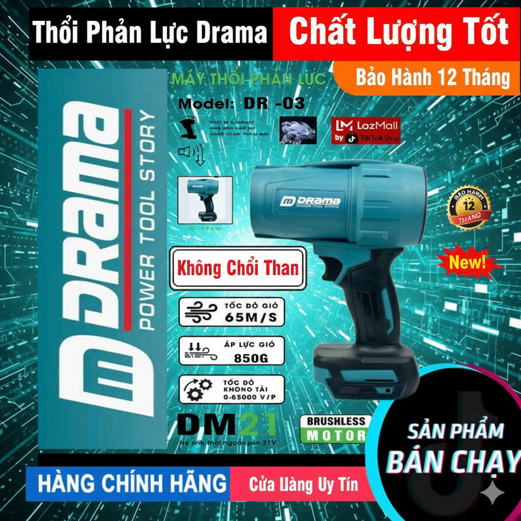 Quạt thổi phản lực Drama D-999 Có Lực gió mạnh, bền bỉ