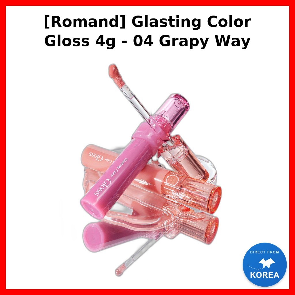 [Romand] Glasting Color Gloss 4g - 04 Grapy Way / Son bóng Hàn Quốc / Màu bóng cao / Xác thực 100% b