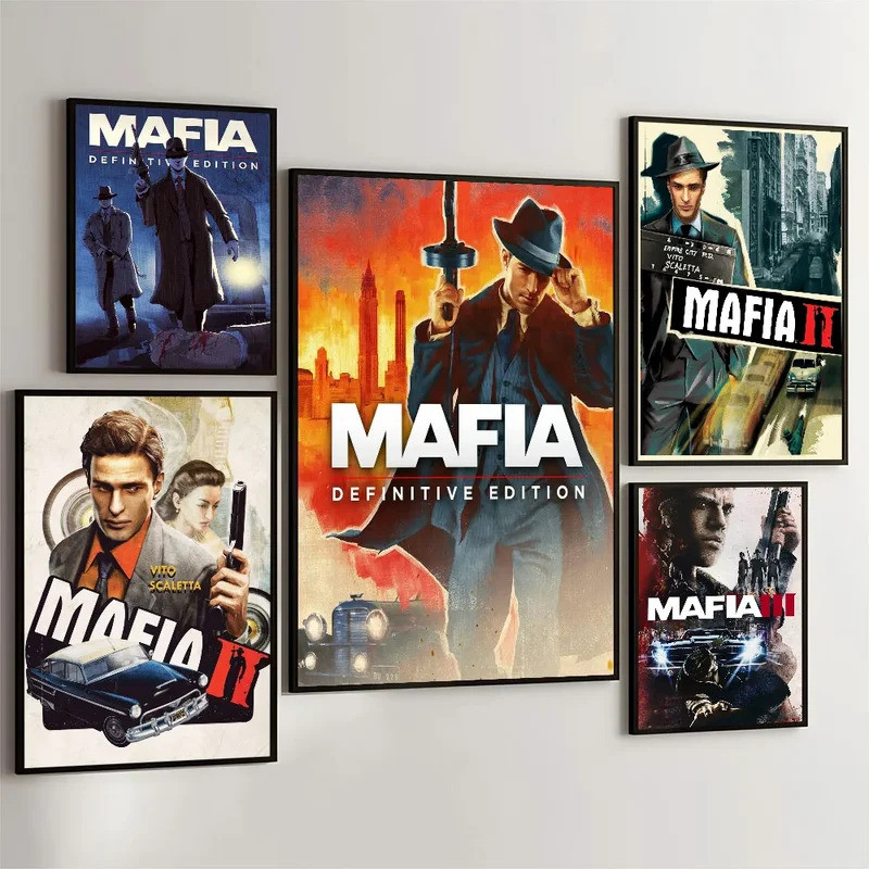 1 Phim Mafia Boss Huyền Thoại Hình Phim Áp Phích Retro Giấy Kraft Phòng Thanh Cafe Thẩm Mỹ Nghệ Thuậ