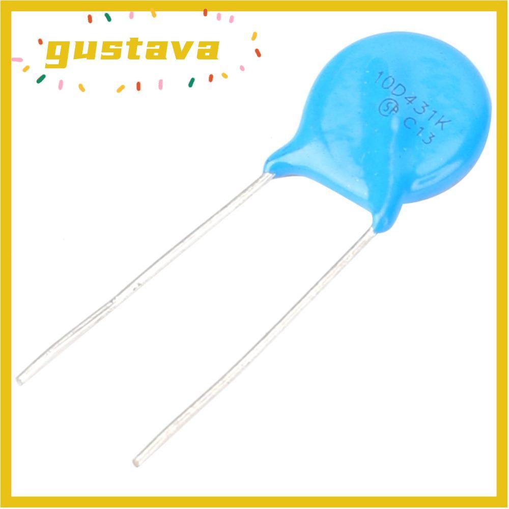 GUSTAVA 50 CÁI Linh kiện điện tử, Đường kính 10mm 430V Xếp hạng 10D431K Varistor, Thân nhỏ Loại nội 