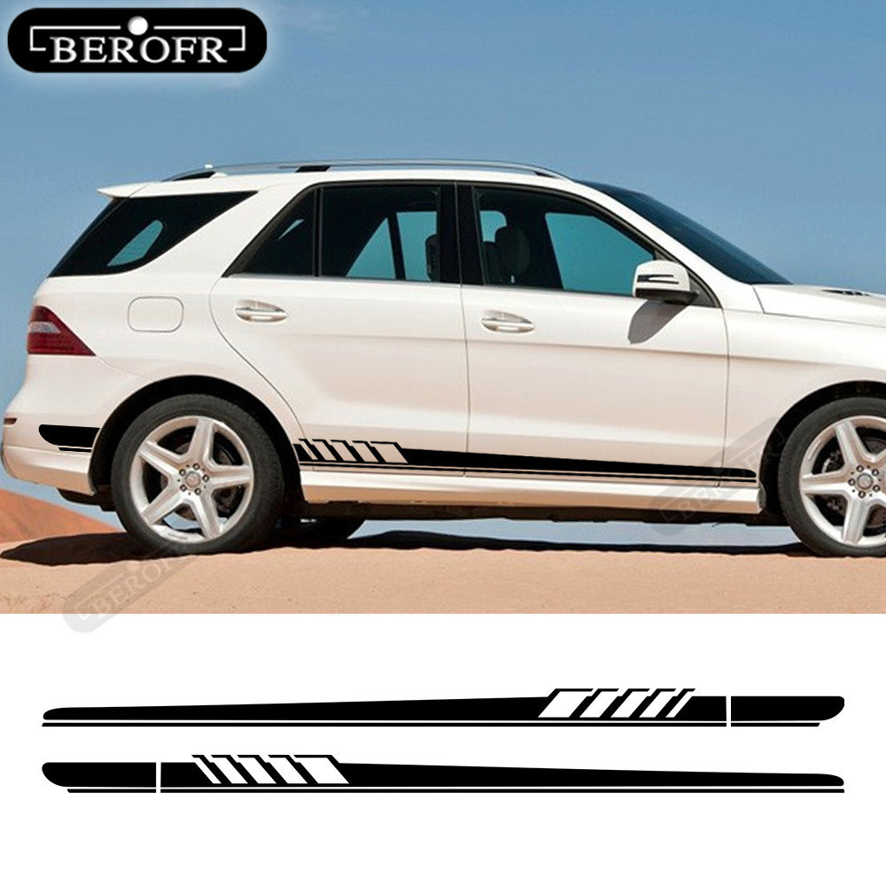 2 Chiếc Xe Bên Dán Thân Sọc Vinyl Decal Cho Xe Mercedes Benz ML Class W163 W164 W166 ML63 AMG ML320 
