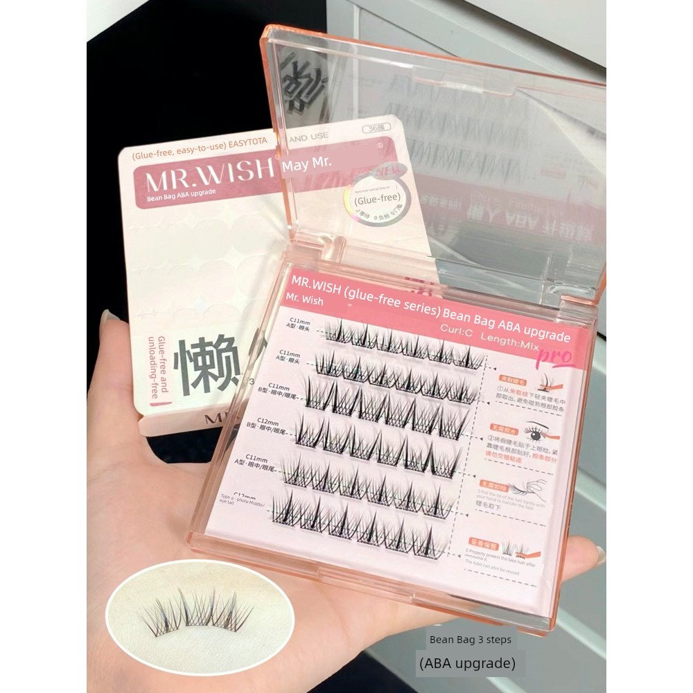 Mr.wish / Mr. Wish Glue-Free Animal Series Lông mi giả Tự nhiên ABA Nâng cấp Lazy Trilogy Swollen Ey