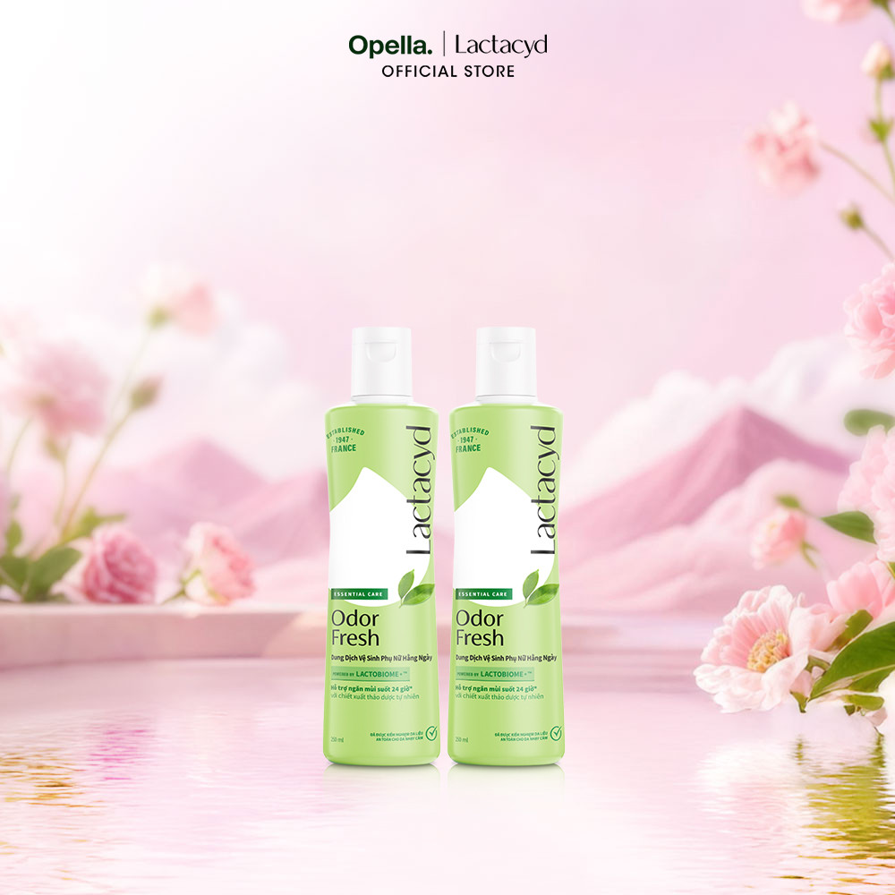 Bộ 2 chai Dung Dịch Vệ Sinh Phụ nữ Lactacyd Odor Fresh Ngăn Mùi 24H 250ml/chai