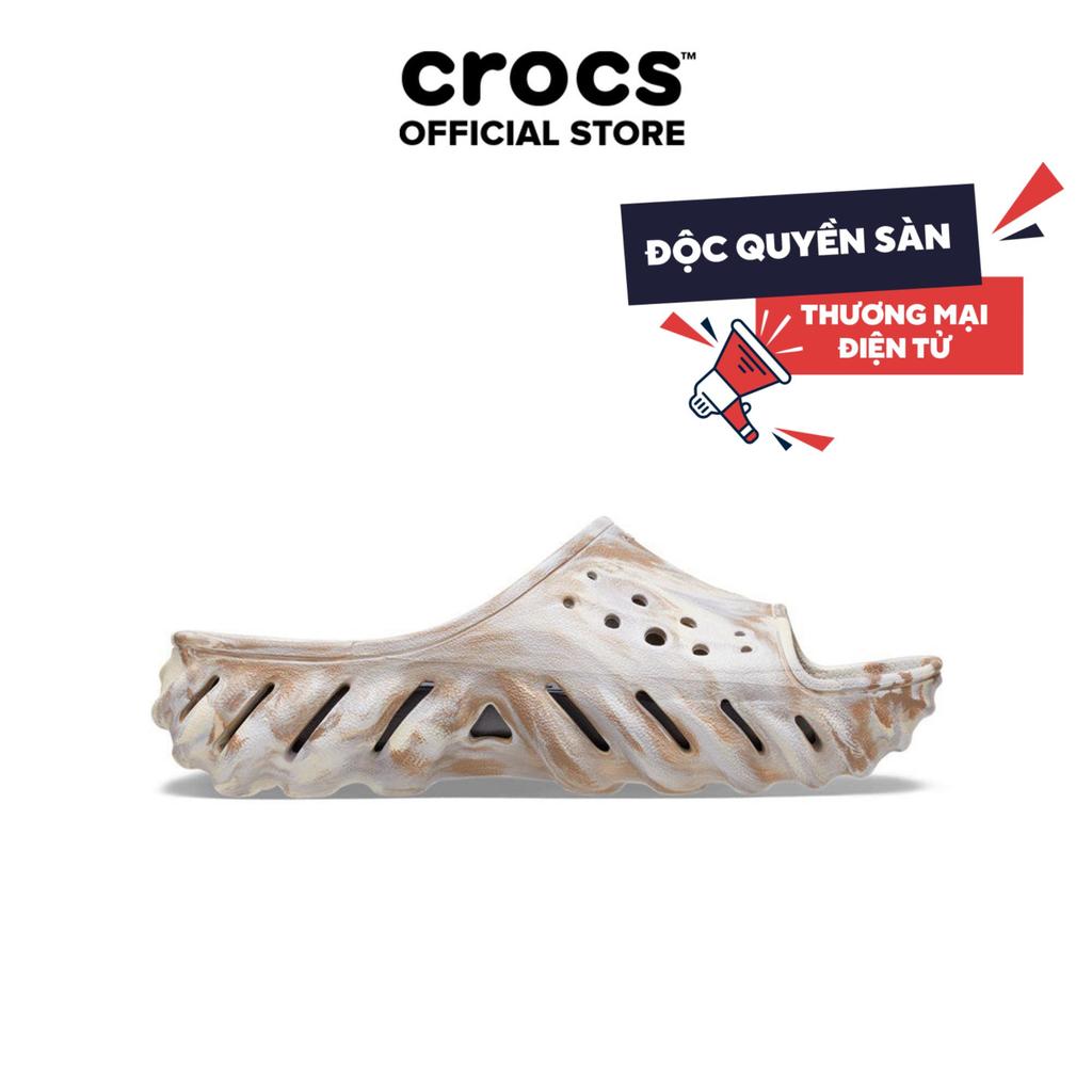[SẢN PHẨM ĐỘC QUYỀN SÀN TMĐT]Dép Quai Ngang Unisex Crocs Echo Marbled - Bone - 208467-2Y3