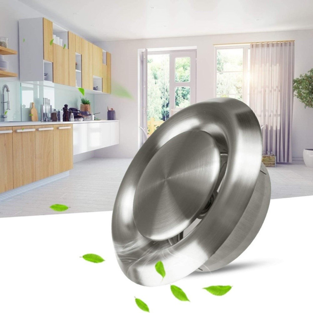 ⭐GROUS⭐Wall Hood Exhaust Stainless Steel Vent with Spherical Disc for Efficient Airflow