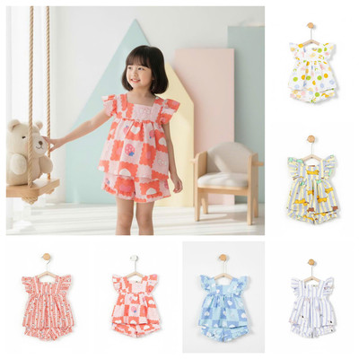 Bộ thun hè LITIBABY vai cánh tiên bé gái G005 size 2 đến 7 tuổi