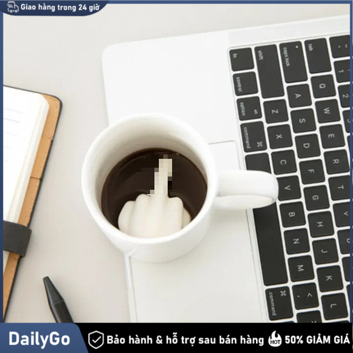 Cốc troll ngón tay giữa 300ml hài hước tặng bạn bè Cốc troll，Chất liệu Sứ，Dung tích 300ml，Ngộ nghĩnh