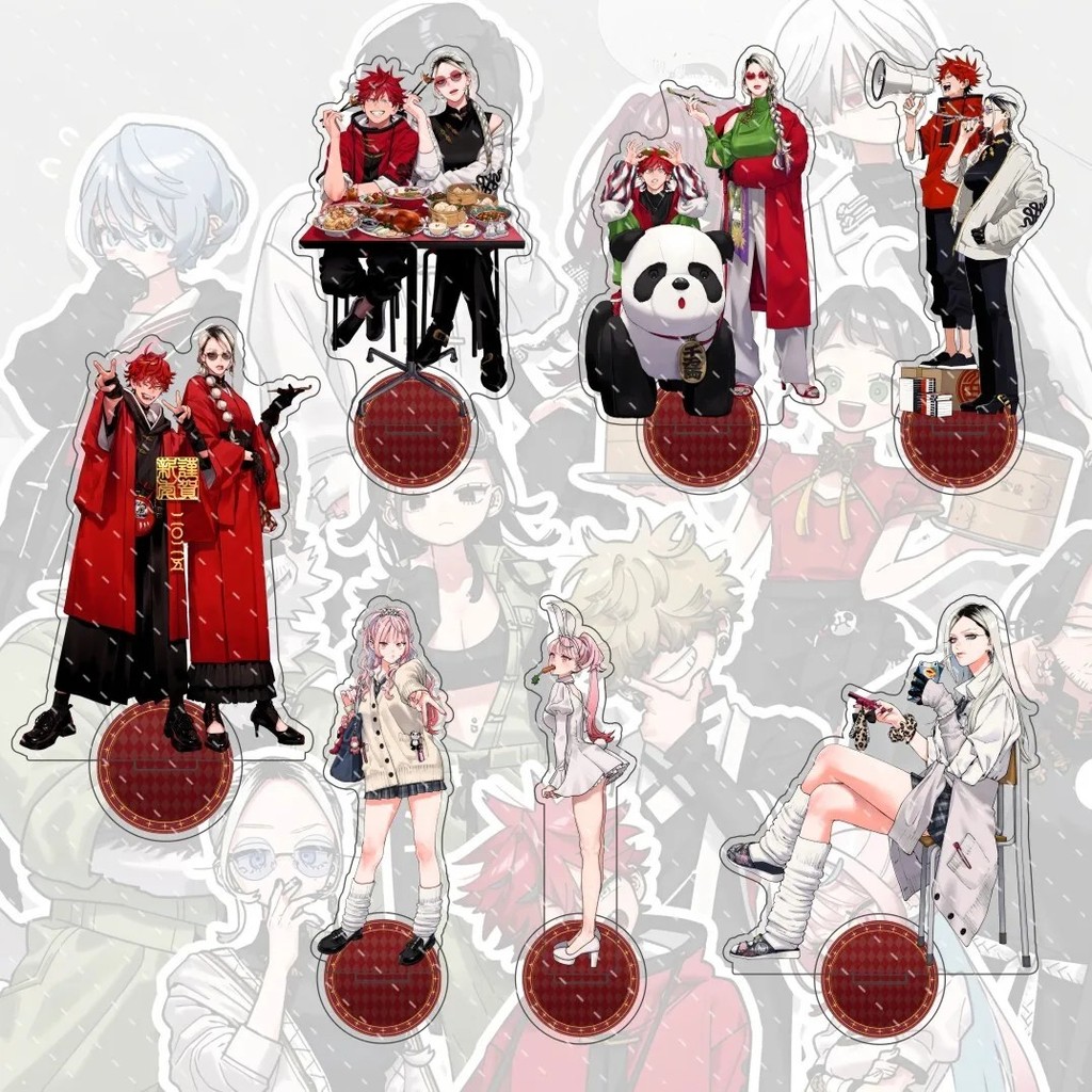 Standee Anime Gokurakugai mô hình Aruma Tao Nei Takarai 15cm trang trí bàn học decor góc làm việc qu