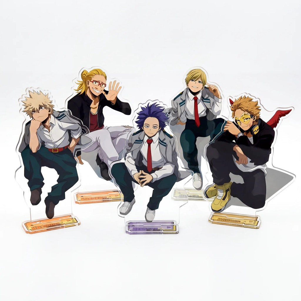 Anime My Hero Academia Acrylic Standee, Sitting Pose Desk Decor featuring Bakugo, Izuku Deku, Shoto 