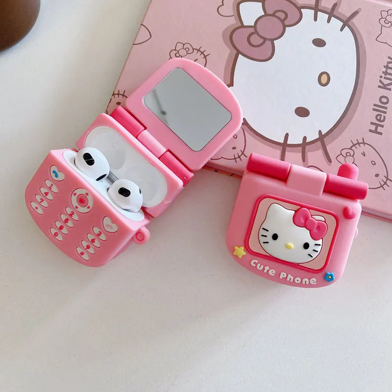 Sanrio cho AirPods 4 3 2 1 AirPods Pro3 Pro2 Pro Vỏ tai nghe Hello Kitty Kuromi Phim hoạt hình Nghe 