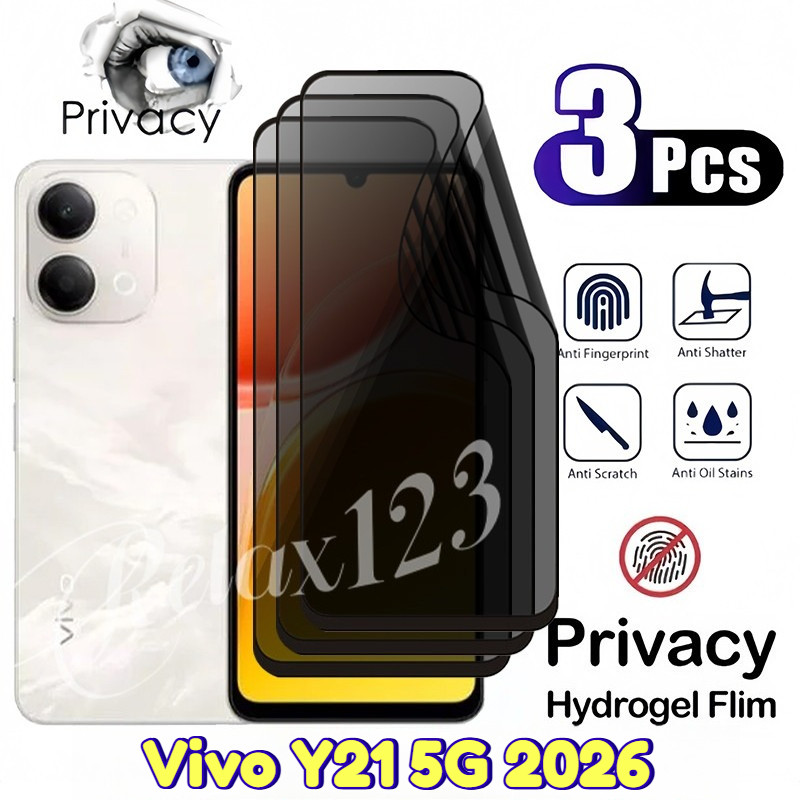 Dành Cho Vivo Y21 5G 3 Phim Hydrogel Chống Riêng Tư Cho Vivo Y21 Y21d VIVO Y21 Y21D VivoY21 Vivo Y 2