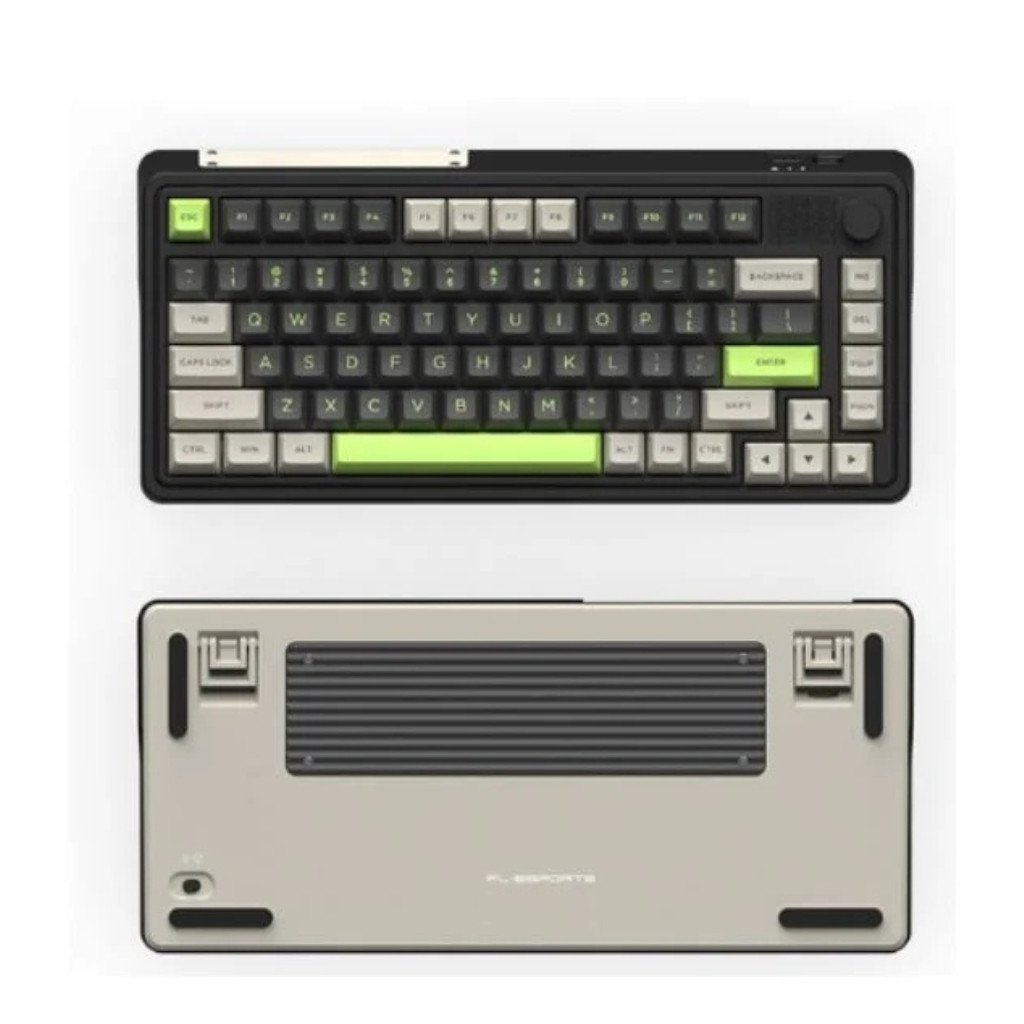 Bàn phím cơ FL-Esports CMK75 Desert Grey- 3 Mode, Màn hình LCD, Gasket Mount, LED RGB - Hàng Chính H