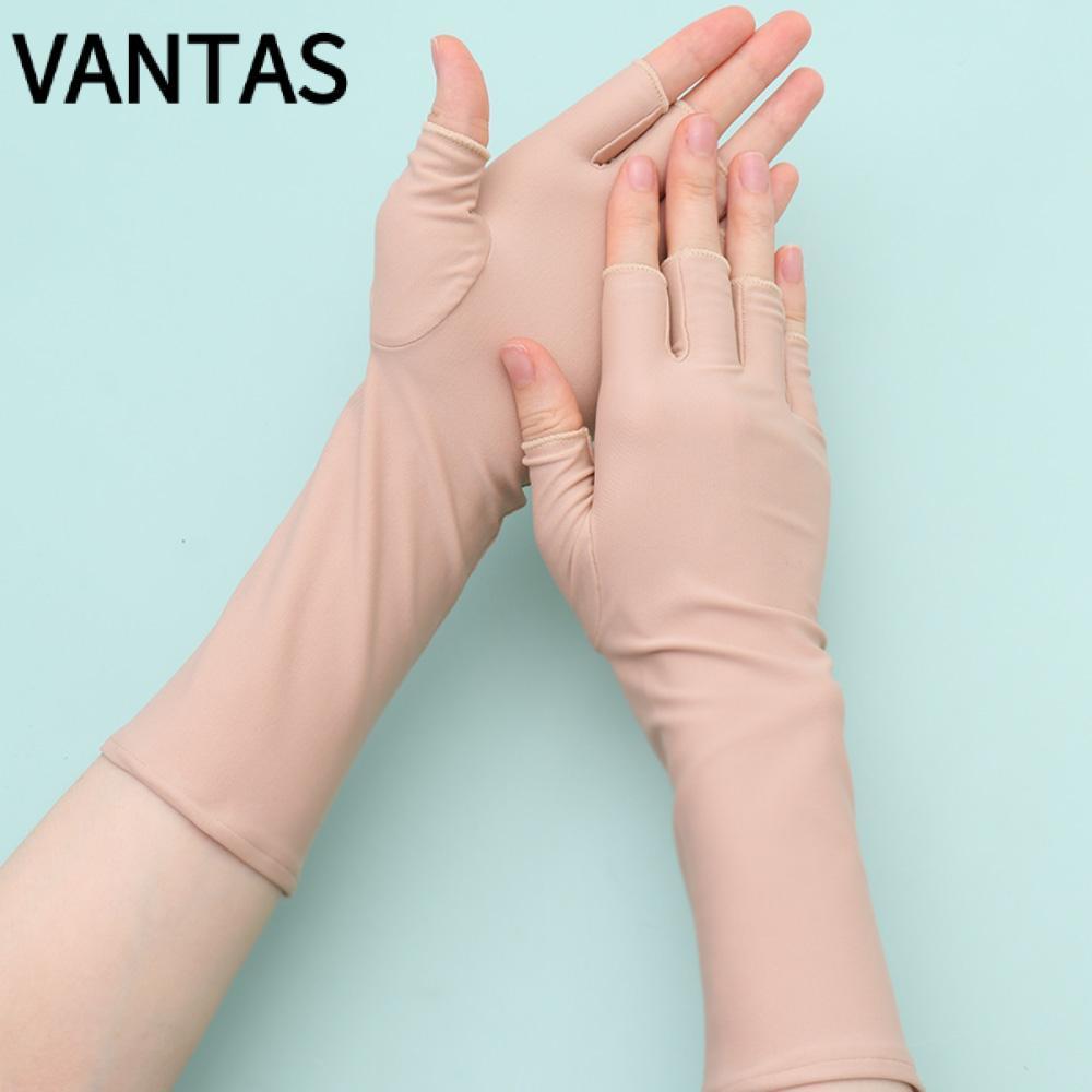 VANTAS Gloves Half-Finger Summer Reliable Driving Accessory - Breathable Arm Cover
