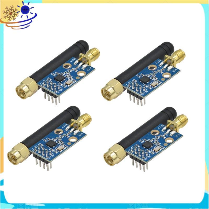 4 Mô-đun thu phát tần số vô tuyến CC1101 với mô-đun thu phát không dây giao diện SMA cho 433MHZ