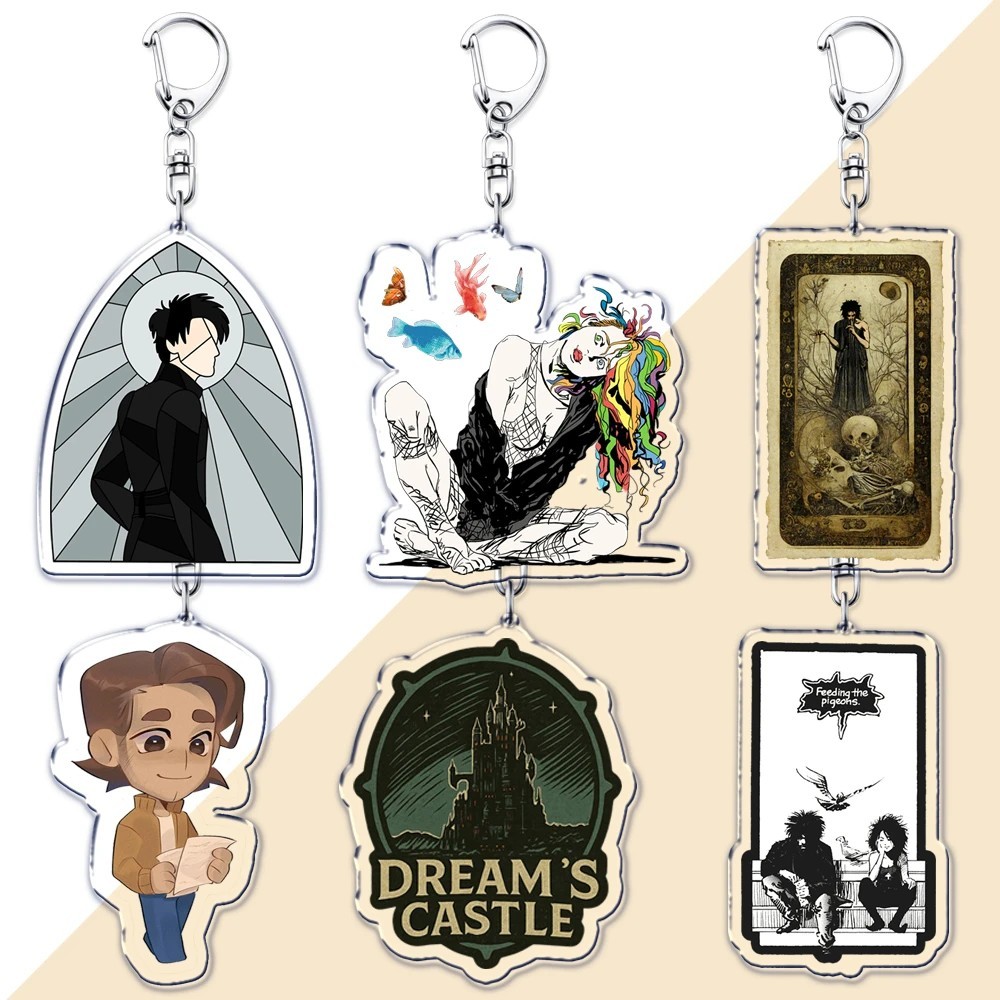 Móc khóa The Sandman Người Cát Morpheus Death Dream Neil Gaiman mica trang trí balo túi xách phụ kiệ