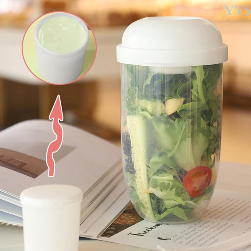 YYS Chai Salad Hộp cơm Mang Theo Đi Chai Hình Salad Hộp Cơm Trưa Bento Salad Bát Chai Cốc Salad Hộp 