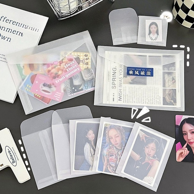 10 Chiếc Matte Matte Mờ Sulfate Giấy Phong Bì Thẻ Quà Tặng Lời Mời Túi Đóng Gói