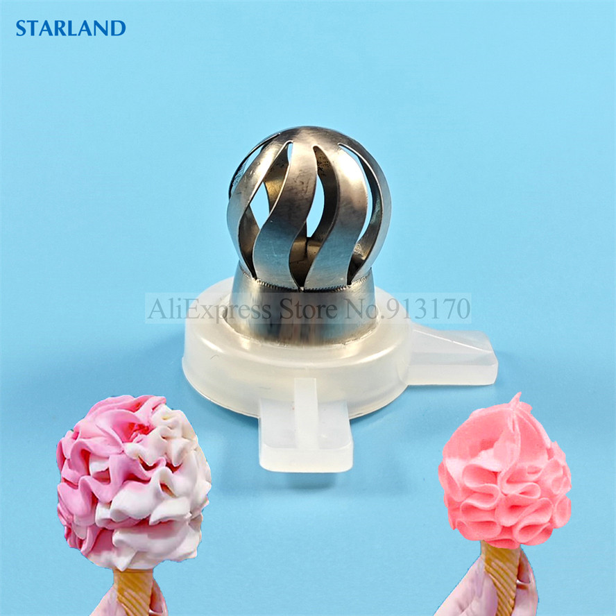 1 Cái Mô Hình Đầu Phun Nắp Hoa Ma Thuật Thép Không Gỉ Mềm Phục Vụ Máy Làm Kem Phụ Kiện Đường Kính Trong 29mm 3 Tùy Chọn