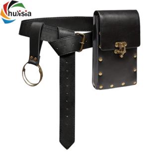 Thắt Lưng Túi Thắt Lưng Di Động Steampunk Cosplay Trang Phục Có Thể Điều Chỉnh Dây Da PU Cho Biểu Diễn Lễ Hội Halloween