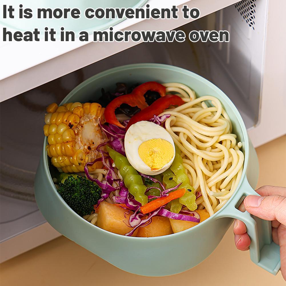 Ramen Nồi Ramen Bộ Bát Ramen Có Đũa Công Suất Lớn Lò Vi Sóng Ramen Nồi Lúa Mì Rơm A8z1