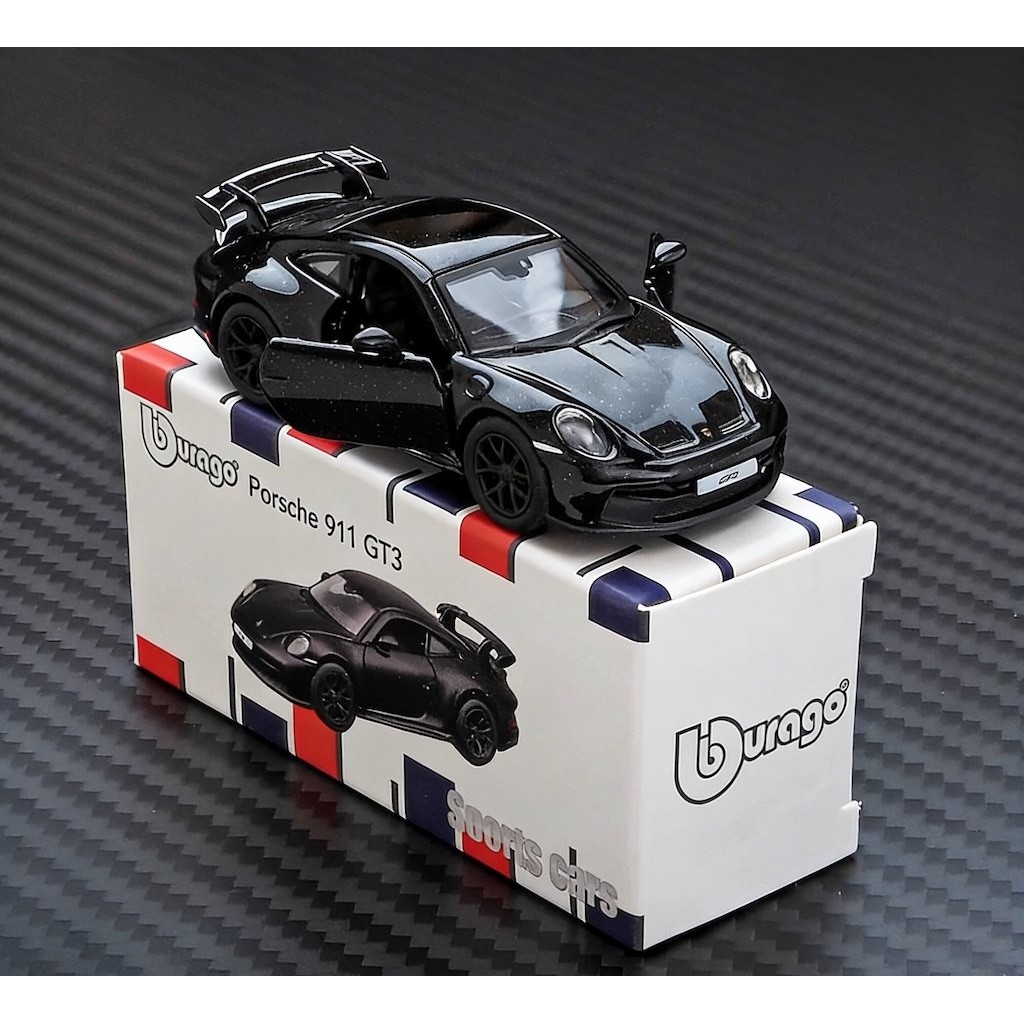Bburago 1: 64 Đen 911 GT3 Thể Thao Mô Hình Diecast Thu Thập Màn Hình Xe Kim Loại Mới