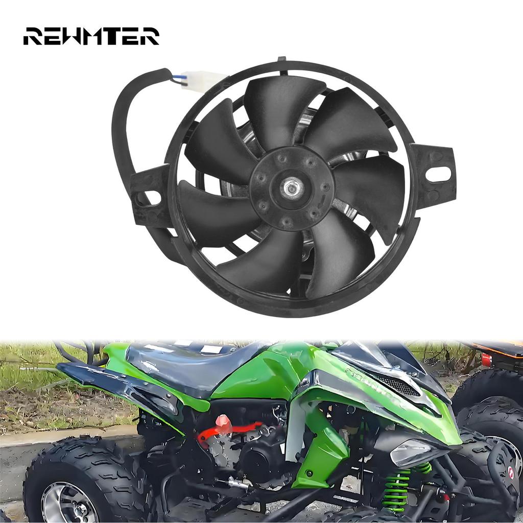 Xe Máy Chống Thấm Nước Đen Tản Nhiệt Quạt Làm Mát Cho ATV 150cc 200cc 250cc Quad Go Kart Buggy 12V