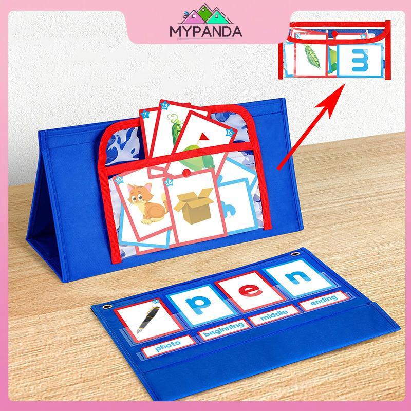 MYPANDA Word Building Desktop Tent Cards Set CVC Words Phonics Games Chart Đồ chơi giáo dục đánh vần