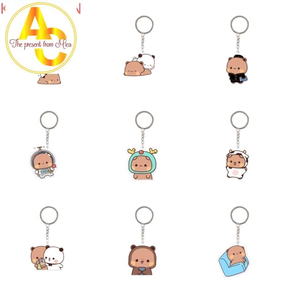 Móc khóa Acrylic Bubu Dudu, Động vật tinh tế Kawaii Hoạt hình dễ thương ngọt ngào Bubu Dudu Móc chìa