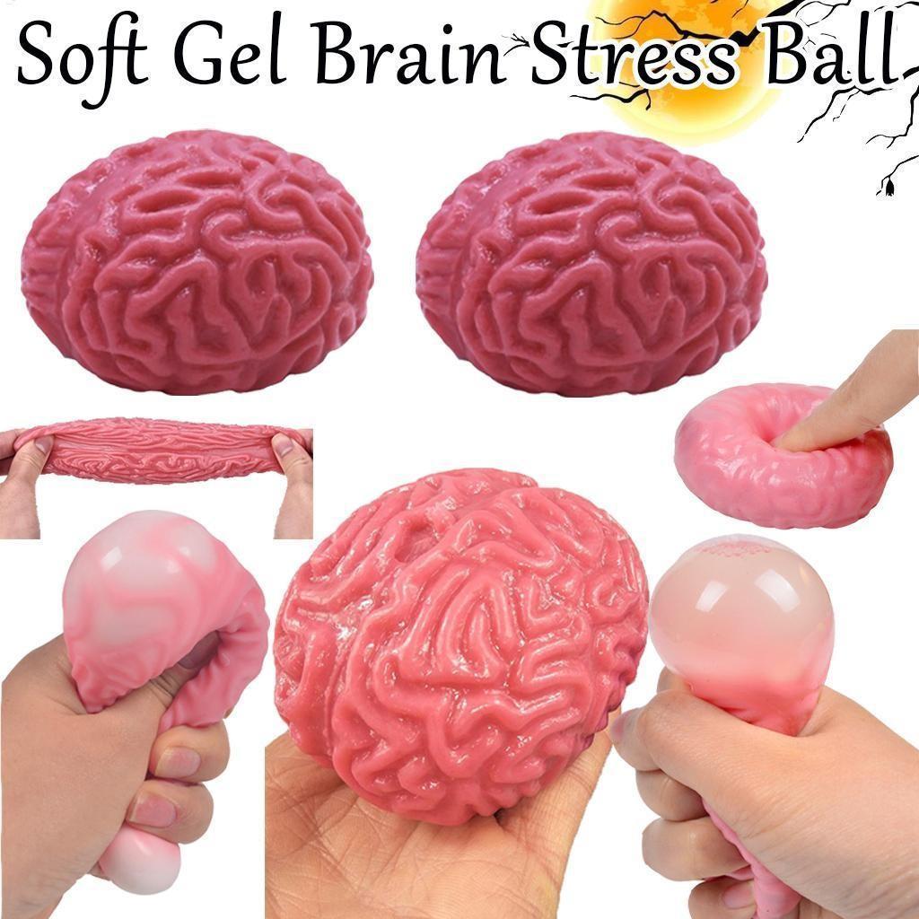 Bóng Căng Thẳng Hình Não Thực Tế Giả Organ Não Squishy Mềm Gel Bóng Cho Halloween Phụ Kiện Tiệc asea
