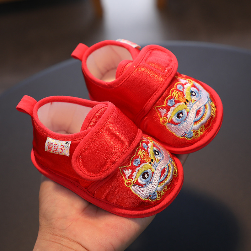 Bé Hổ Ngón Chân Giày Xuân Thu 1 Tuổi Bắt Tuần Hổ Giày Mùa Đông Ấm Áp Đế Mềm Cho Bé Trước 7-9-12 Thán