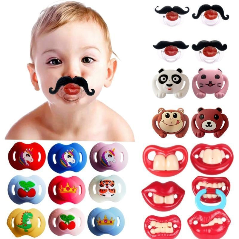New product Baby pacifier with large protruding teeth, funny and quirky pacifier0-6-1812y Comforts t