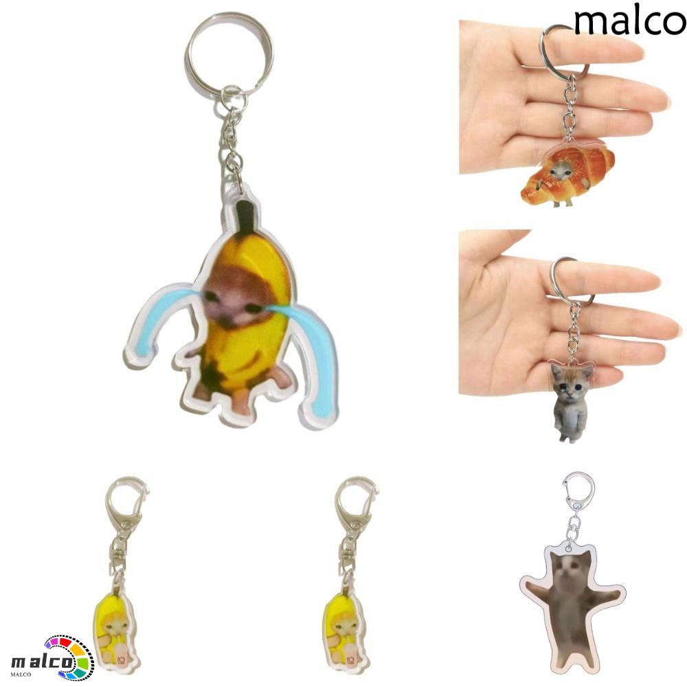 KIXON Happy Banana Cat Móc khóa, Ba lô Banana Cat Charm Banana Cat Dây chuyền điện thoại di động, Mó