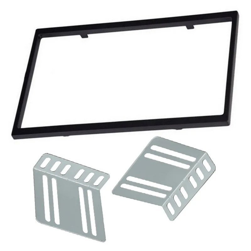 Đài Phát Thanh Ô Tô 2 Din Khung Lắp Đặt Viền Fascia Đen + Bạc Bảng Khung Kim Loại + ABS Cho 7018B 70
