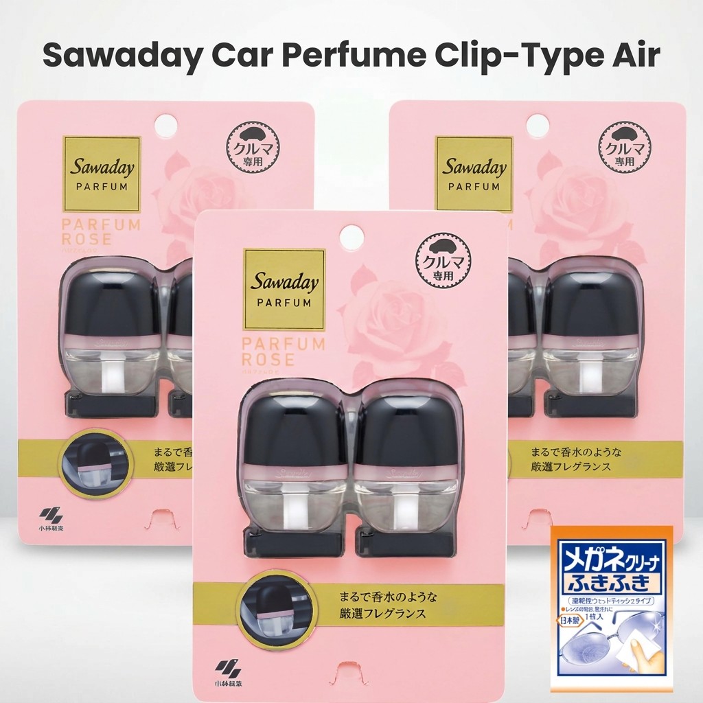 Sawaday Car Perfume Clip-Type Air Freshener – 2 Pack (6ml each) – Various Scents Available