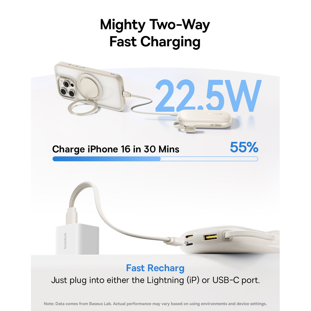 [CHUẨN CHỨNG NHẬN CCC] Sạc Dự Phòng Baseus EnerFill FC21 Qpow3 Ultra 10000mAh/20000mAh 22.5W - Sạc Nhanh 3 Cổng Kèm Cáp | BigBuy360 - bigbuy360.vn