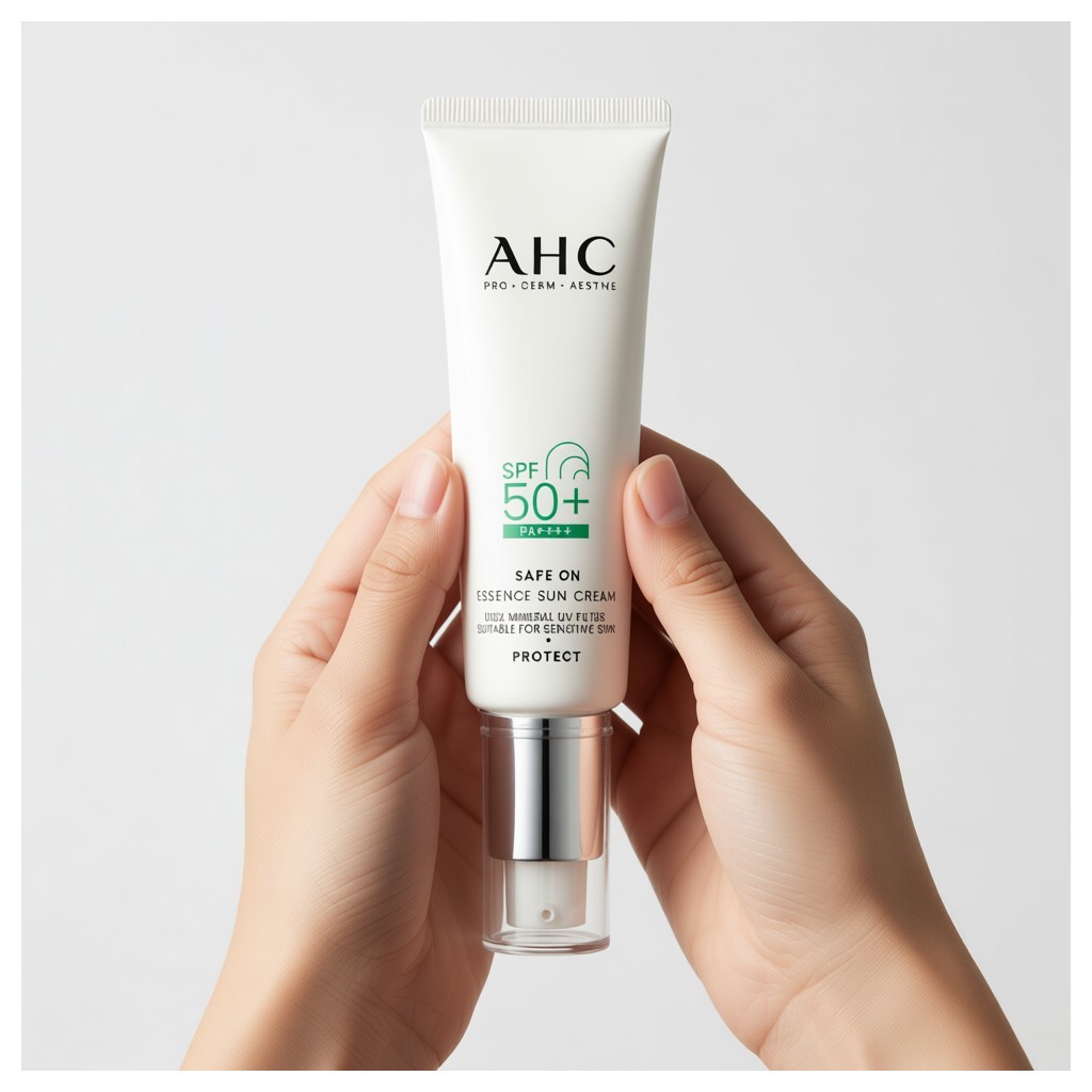 [ahc] Kem chống nắng Safe On Essence, 50ml (1 cái) / Kem chống nắng Hàn Quốc SPF50 / Công thức nhẹ c