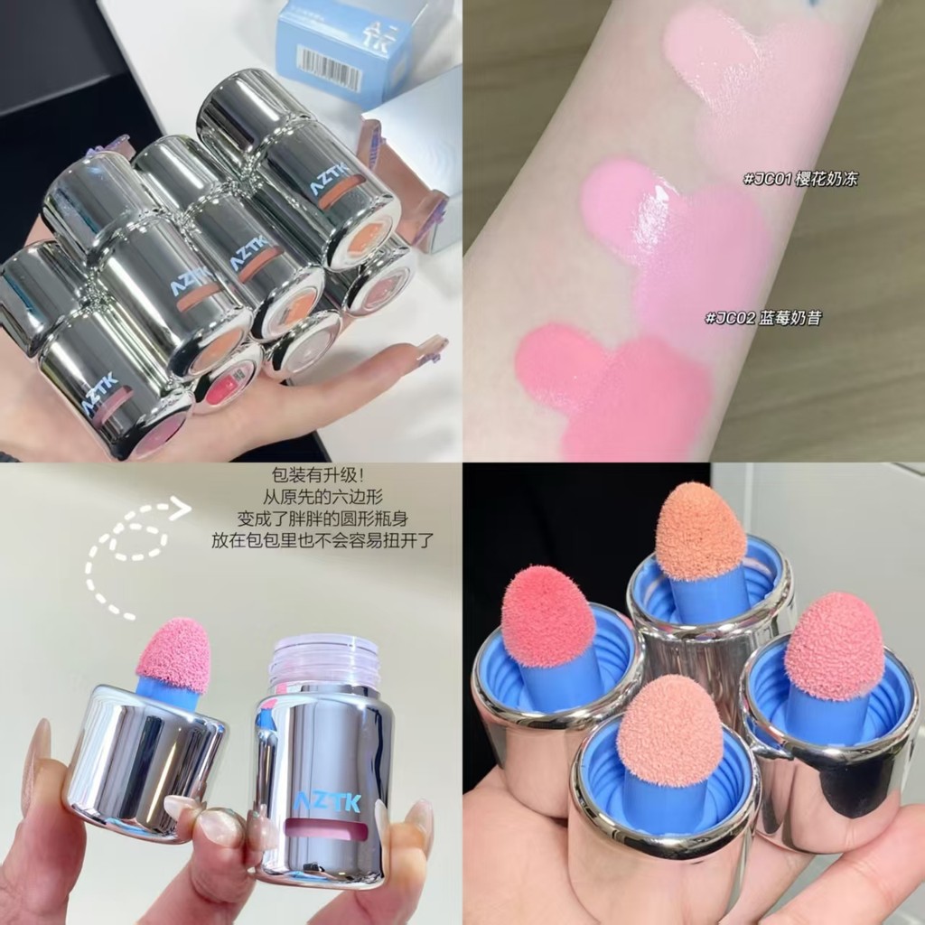 AZTK Liquid Blush Liquid JC04 Tăng cường làn da mở rộng Thu nhỏ trang điểm lâu trôi Không khí mờ lâu