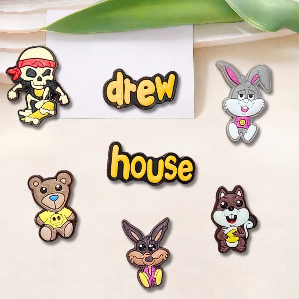 Set Charm Drew House Hoạt Hình Dễ Thương – Bộ Charm Drew House Cute Street Style