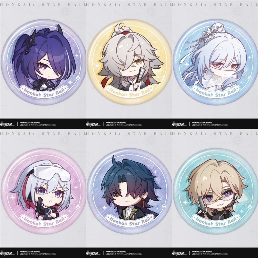 Huy hiệu cài áo Honkai Star Rail HSR nhân vật Acheron Jing Yuan Blade Jingliu Badge Pin anime 58mm q