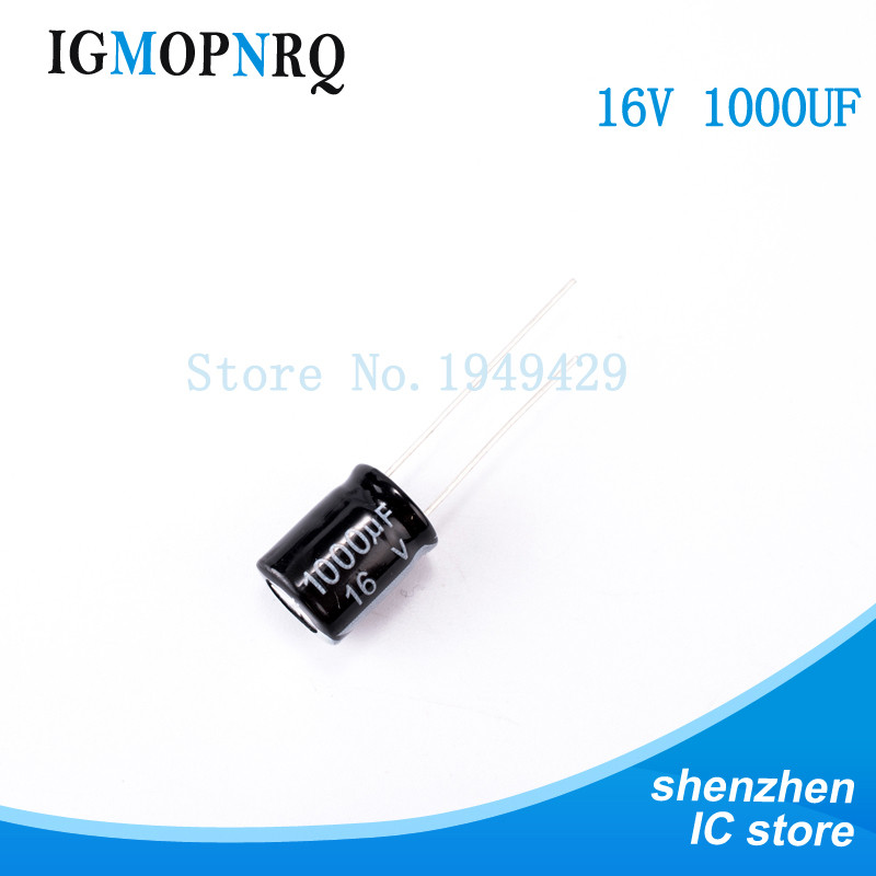 20 Cái / lốc Tụ Điện Phân Nhôm 1000uF 16V 8 * 16 Tụ Điện Phân 16v 1000uf